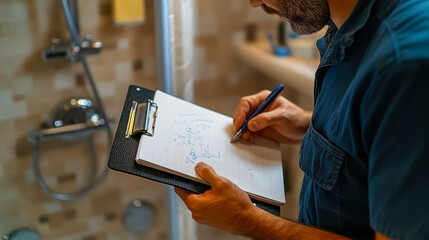 Home Bathroom Inspection for Indoor Air Quality Assessment Documentation