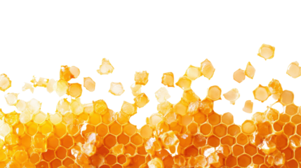Fresh honeycomb transparent background