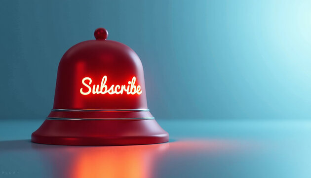 Red Subscribe Bell - Modern Marketing Design