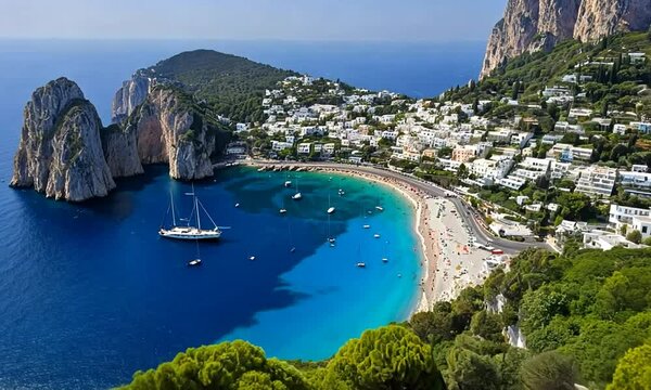 Capri's Stunning Bay: A Picturesque Italian Coastal Paradise