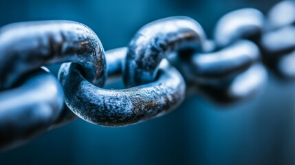 High Contrast Image of Chain Links in Digital Context