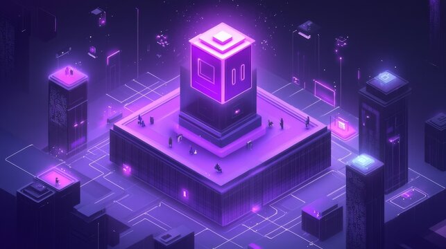 Minimalist Tech Development Workflow Illustration