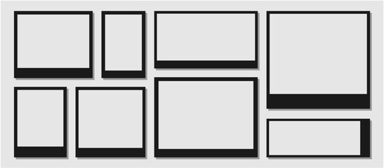 blank polaroid photo frame