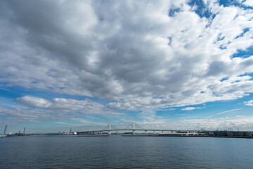 (神奈川県ｰ風景)大さん橋から見るベイブリッジ