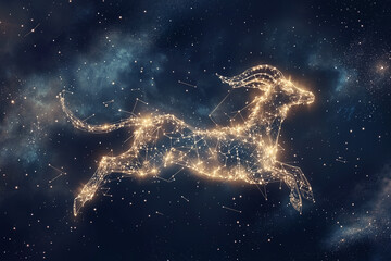 Fototapeta premium A stunning representation of the zodiac sign Capricorn