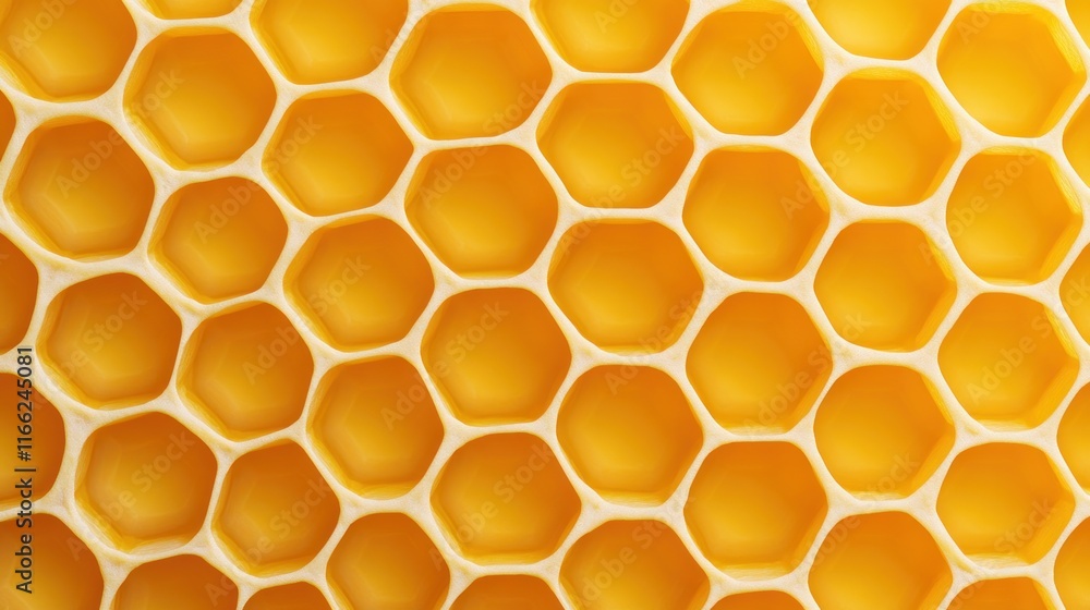 Poster close-up of a honeycomb structure showcasing hexagonal cells.