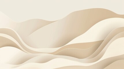 Abstract wavy design in soft beige tones, creating a soothing visual effect.