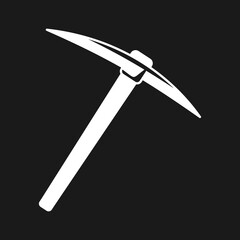 mining axe vector design,mining tools,mine,symbol,silhouette,editable mining axe icon