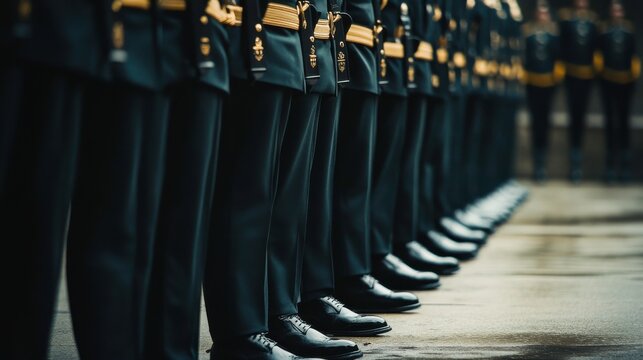 Ceremonial Uniforms in Grand Setting with Natural Light