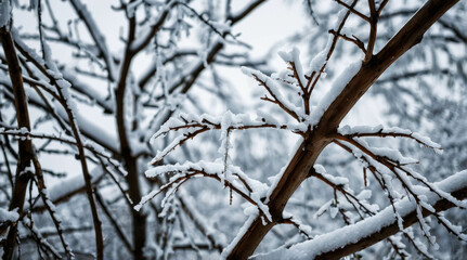 snow covered branches