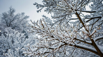 snow covered branches