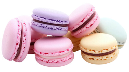 Colorful chocolate Easter eggs transparent background