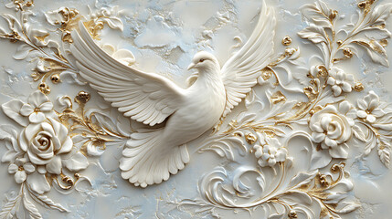  embossed dove and scripture
