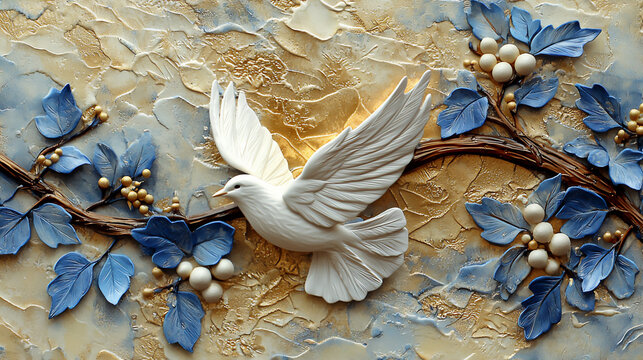  embossed dove and scripture