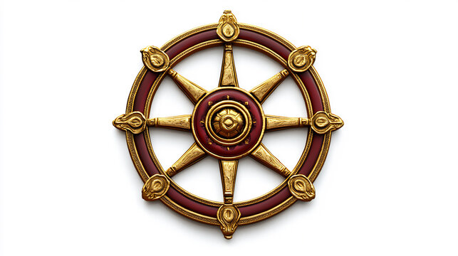  embossed wheel of dharma