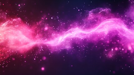 Obraz premium Pink and Purple Cosmic Nebula Swirling Dust and Stars
