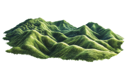 Green landscape transparent background