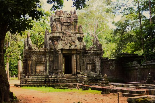 Gopura of Royal Palace in Angkor thom, Siem Reap, Cambodia
