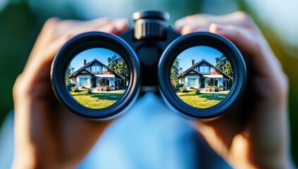 Finding Your Dream House: Binoculars Reveal Ideal Home and Garden