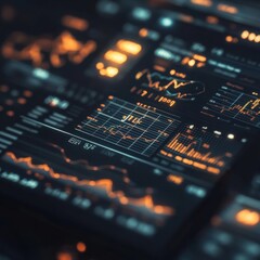 Obraz premium A digital dashboard displaying various data visualizations and analytics.