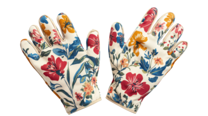 Colorful garden glove transparent background