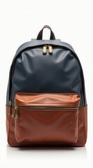 Naklejka premium Collection Of Classic Multi Pocket Backpacks Set In Different Colours Isolated On White Background