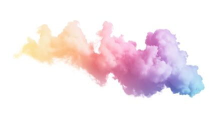 Colorful cloud transparent background
