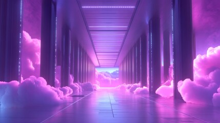 Dreamy Cloud Room with Ambient Light Effects