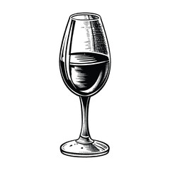 wine bottle glass vector black and white