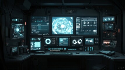 High-Tech Control Dashboard with Remote Access Features