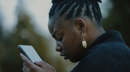 Person experiencing distress while holding head and staring at phone, reflecting modern challenges and emotional struggles in the digital age.