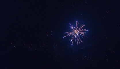 Stunning fireworks display during the 2025 New Year celebrations captured in vivid detail. A...