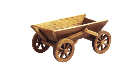 Wooden cart transparent background
