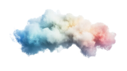 Colorful cloud transparent background