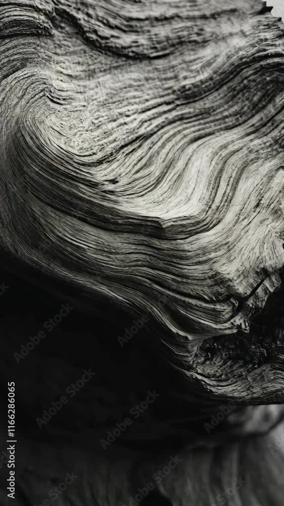 Poster Wood texture showcases intricate patterns formed over time in a close-up view