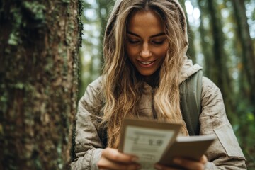 Exploring a forest trail while enjoying nature's beauty and discovering new paths on a sunny day