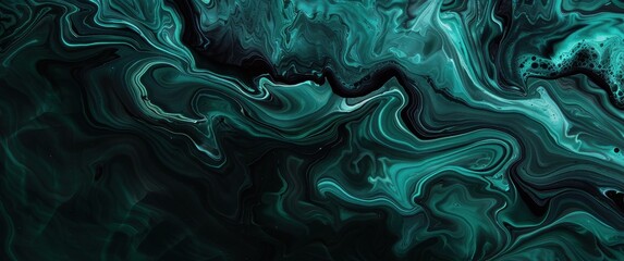 Abstract teal and black liquid marble texture.  Perfect for backgrounds, design projects, and artistic prints. High-resolution image for stunning visuals.