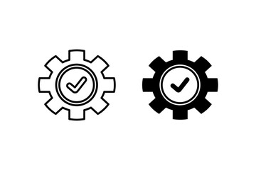 execution management icon. Line and glyp style icon. Editable vector illustration.
