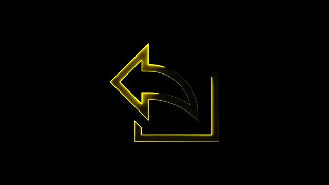 neon Social media button like, comment, share, safe, Share and send icon. Share icon animation 4k videos