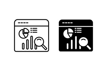 business analysis icon. Line and glyp style icon. Editable vector illustration.