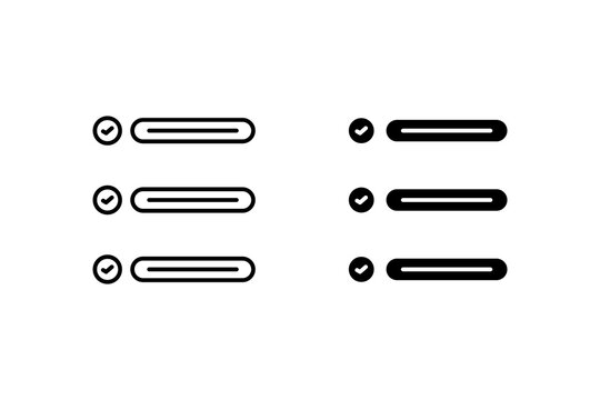 checlist icon. Line and glyp style icon. Editable vector illustration.