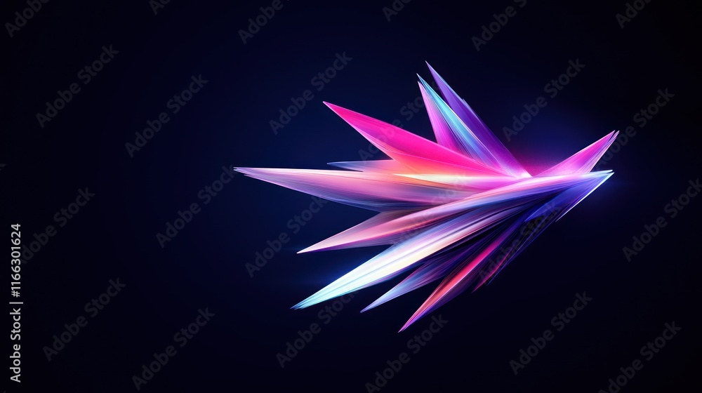 Aufkleber abstract design with vibrant colors and sharp shapes.