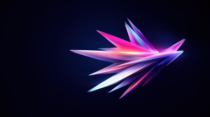 Abstract design with vibrant colors and sharp shapes.