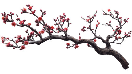 Fototapeta premium Bulging tree branch transparent background