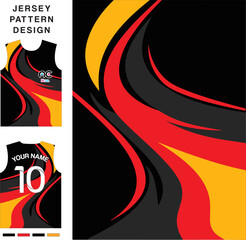 Abstract concept vector jersey pattern template for printing or sublimation sports uniforms football, volleyball, basketball, e-sports, cycling and fishing. Pattern jersey printing.