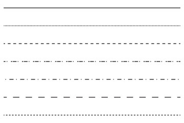 Dashed line vector. Dotted border elements. Simple graphic design. Monochrome line set.