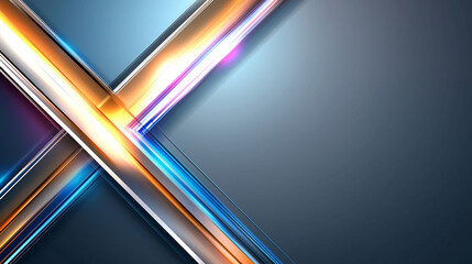 Colorful Light Beams Intersecting on a Dark Background Creating a Vibrant Abstract Design