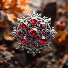 A luxurious diamond and silver necklace displayed on a black background