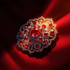 A luxurious diamond and silver necklace displayed on a black background