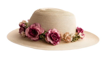 Women’s beach hat transparent background